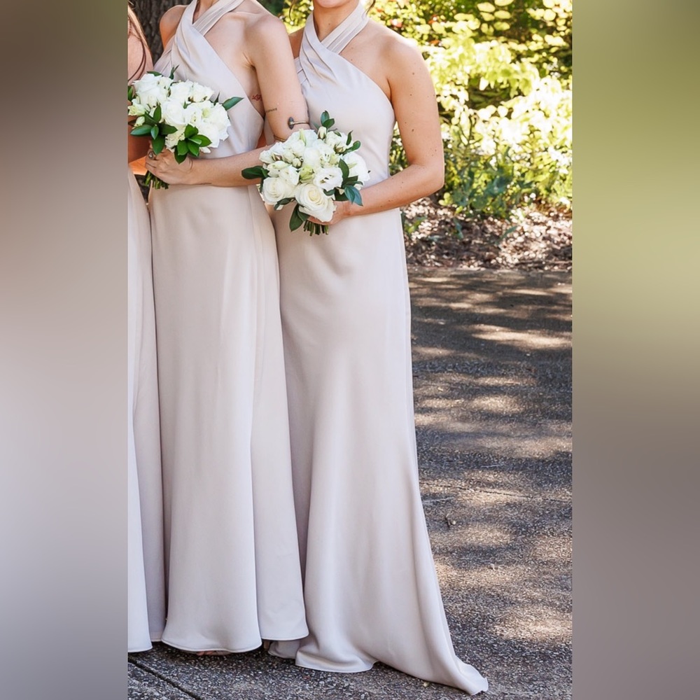 BHLDN champagne bridesmaid dress